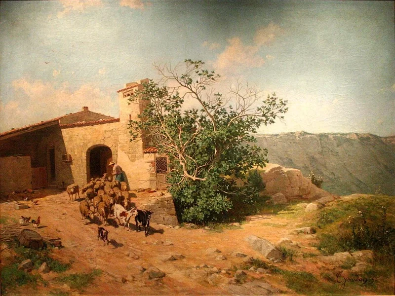 1833-Antoine Théodore Jourdan - Uscendo dall'ovile
